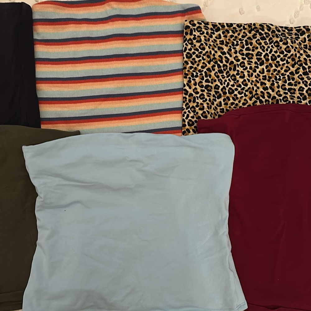 Lot of 5 tube tops Express & American Eagle AE tube tops medium real nice